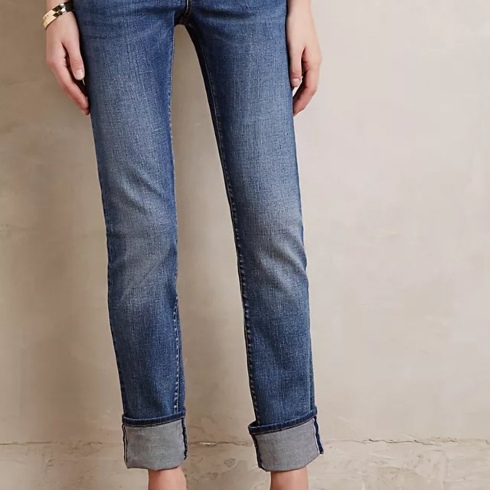 Pilcro by Anthro Parallel Straight Leg Mid Rise Jeans Size 32